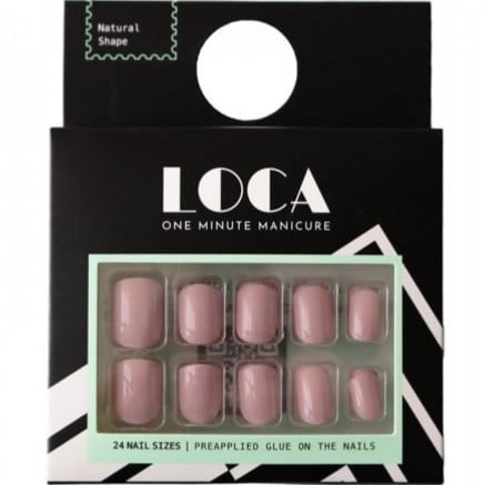 لوكا اظافر صناعية لصق ذاتى لون بينك شفاف 14