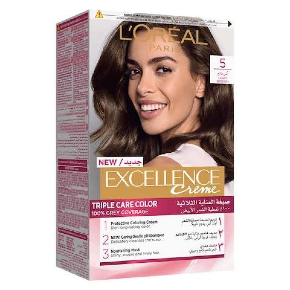 لوريال اكسلانس صبغة الشعر بنى فاتح 5