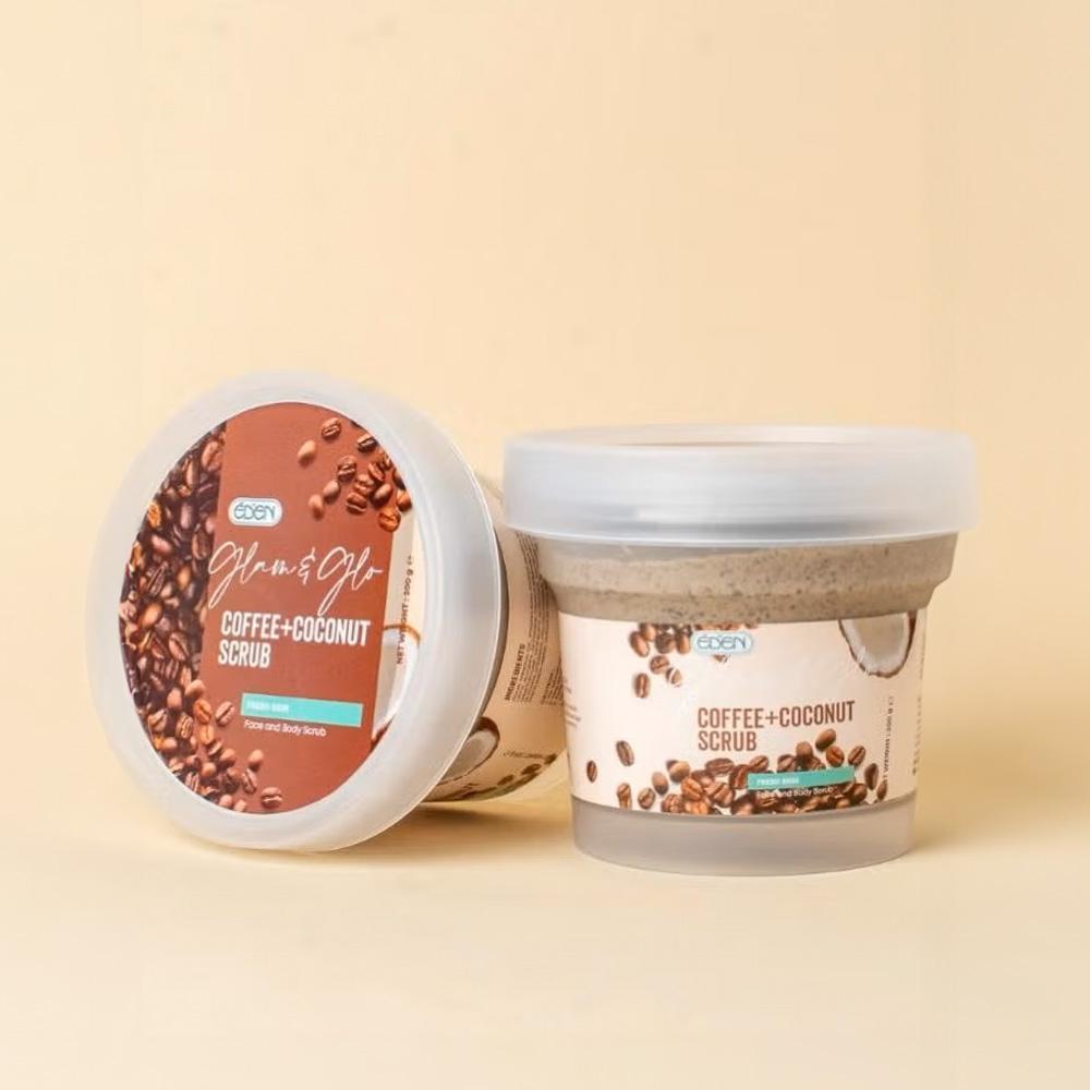 ايدن مقشر ومفتح لون البشرة قهوة مع جوز الهند 200 جرام