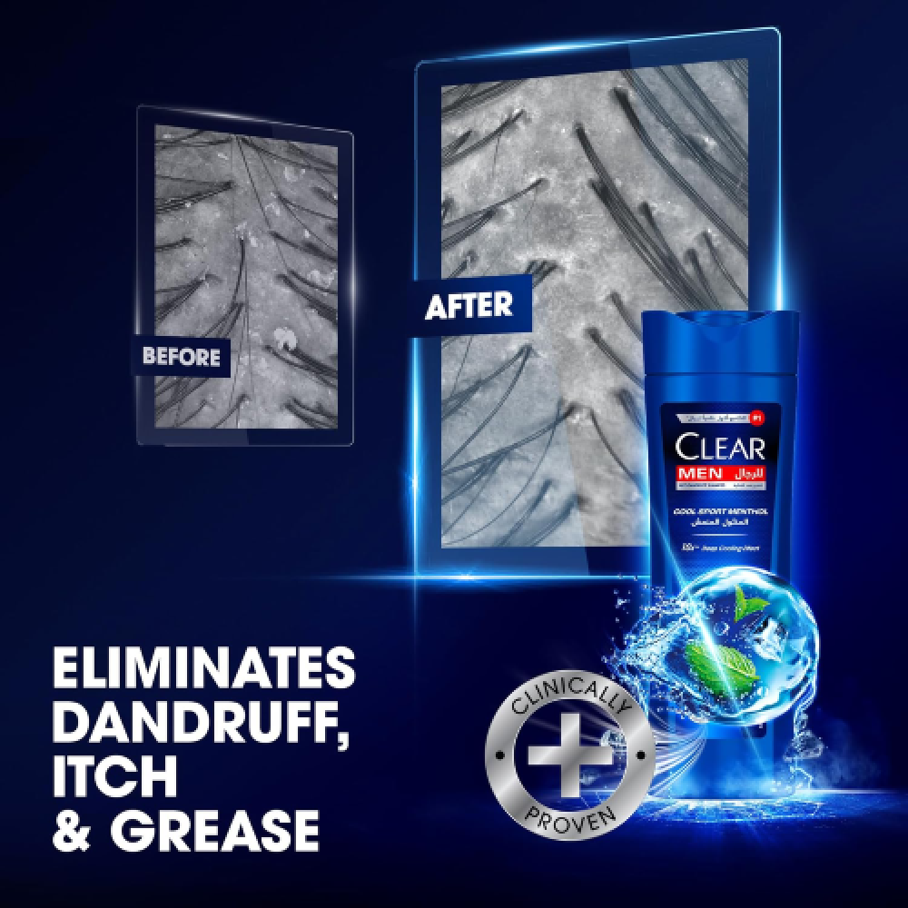 كلير شامبو للرجال ضد القشرة المنثول المنعش 600 مل