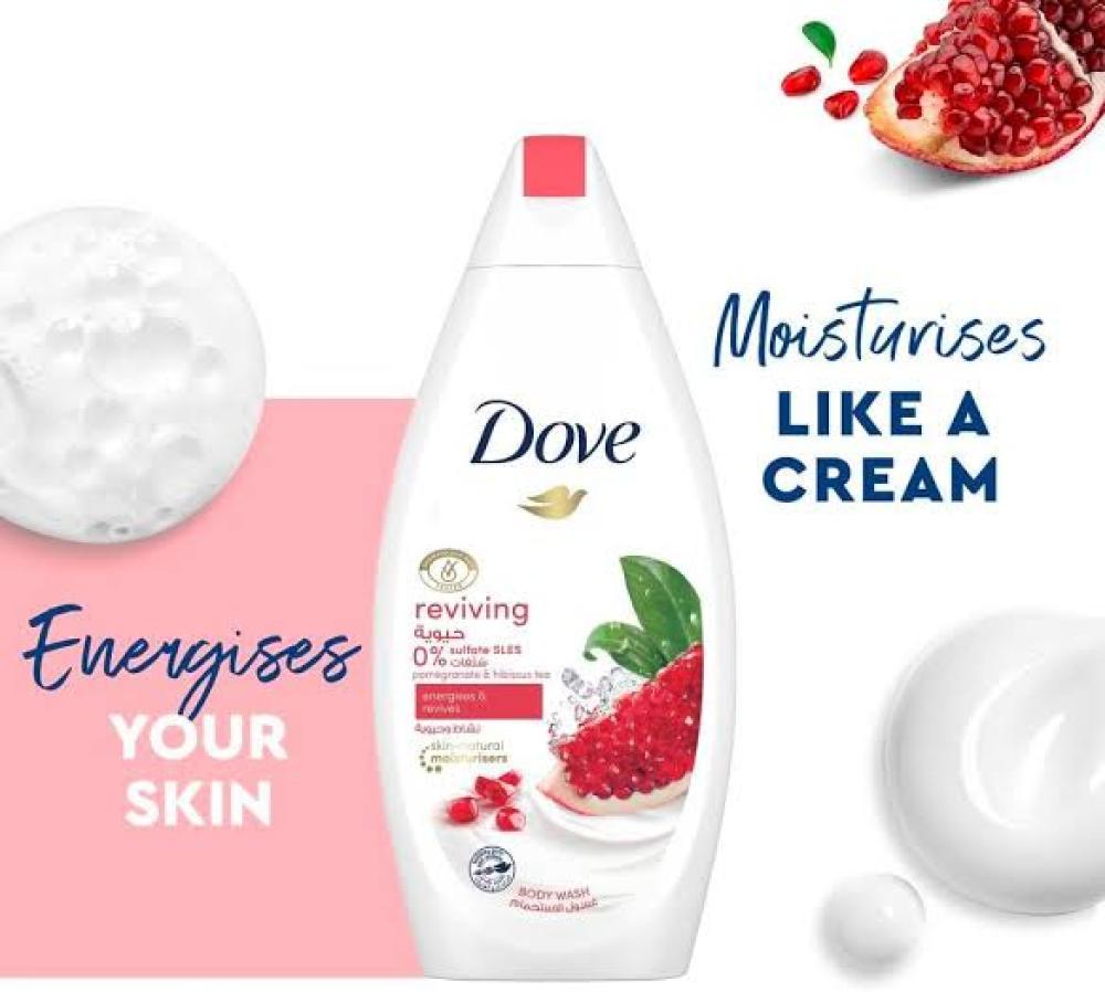 دوف سائل استحمام نشاط وحيويه بالرمان  500 مل