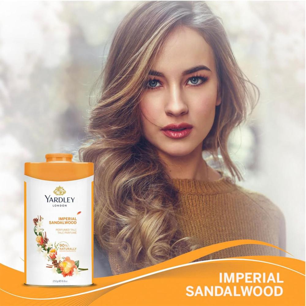 ياردلي بودرة معطرة للجسم امبريال صندل وود 250 جم