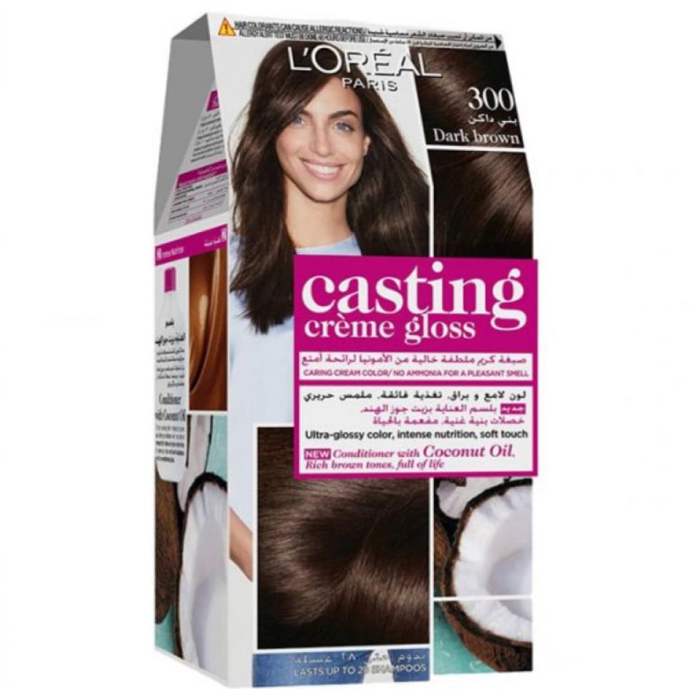 لوريال كاستنج صبغة الشعر بدون امونيا بنى داكن 300