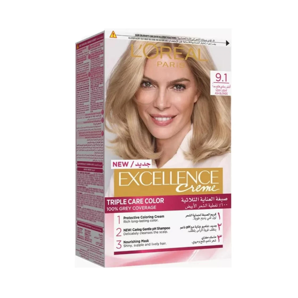 لوريال اكسلانس صبغة الشعر اشقر رمادي فاتح جدا  9.1