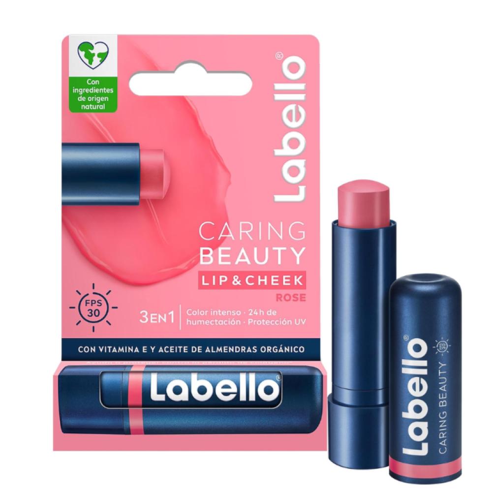 لابيلو بلسم ملون للشفاه والخدود لون روز spf 30