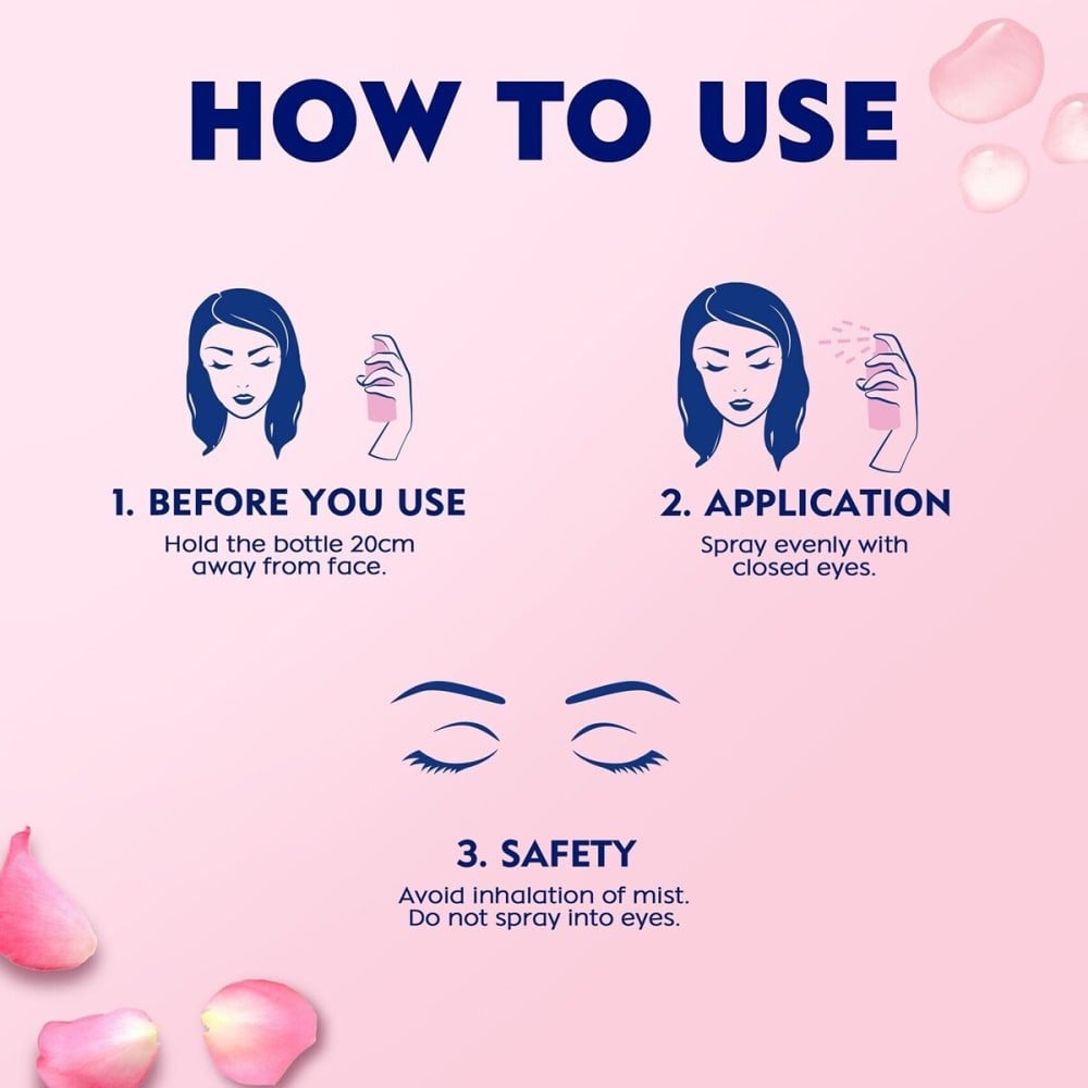 نيفيا بخاخ مرطب للوجه مع ماء الورد العضوى ومثبت للمكياج 150 مل