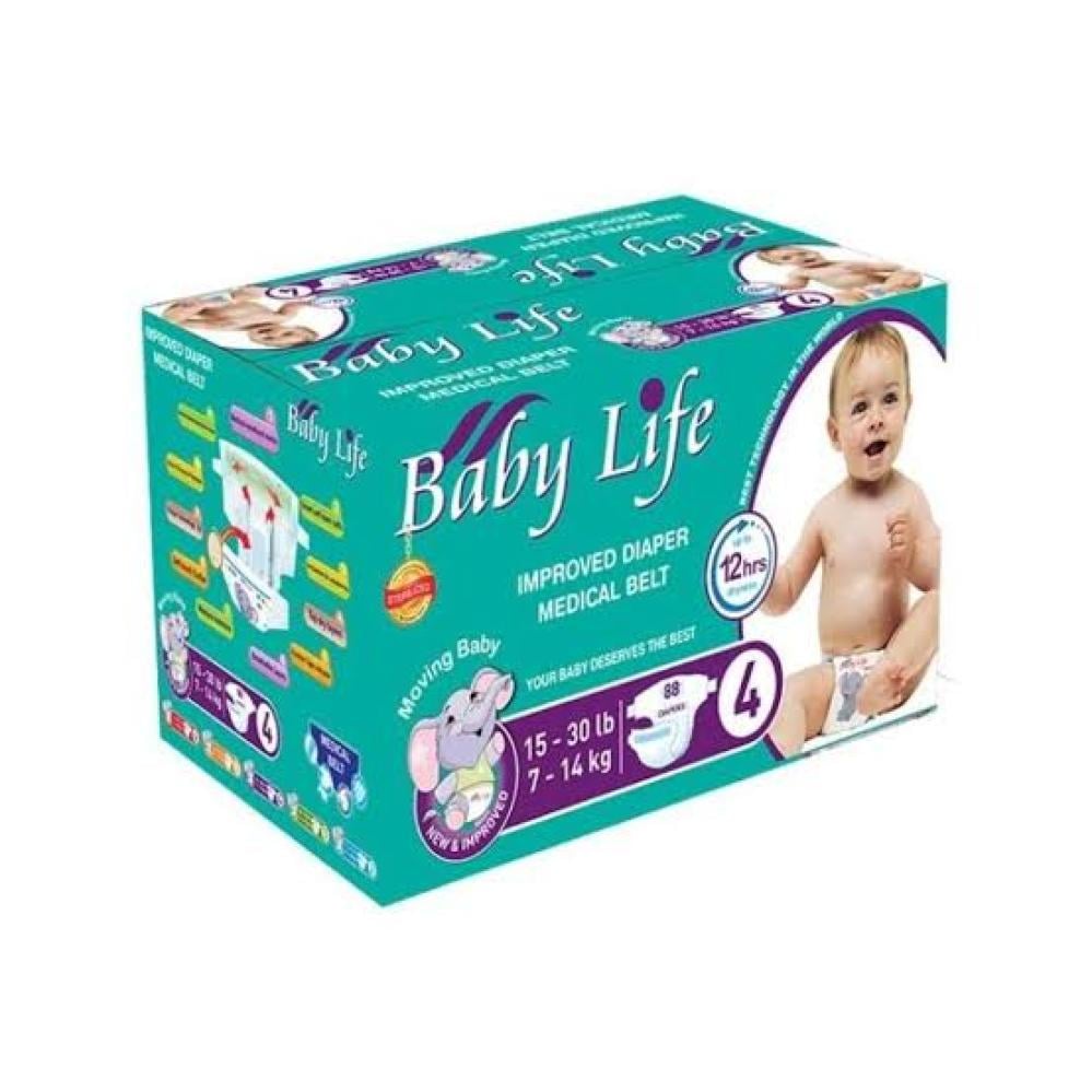 بيبي لايف حفايض اطفال بوكس  مقاس 4 * 88 بيبي لايف حفايض اطفال بوكس  مقاس 4 * 88