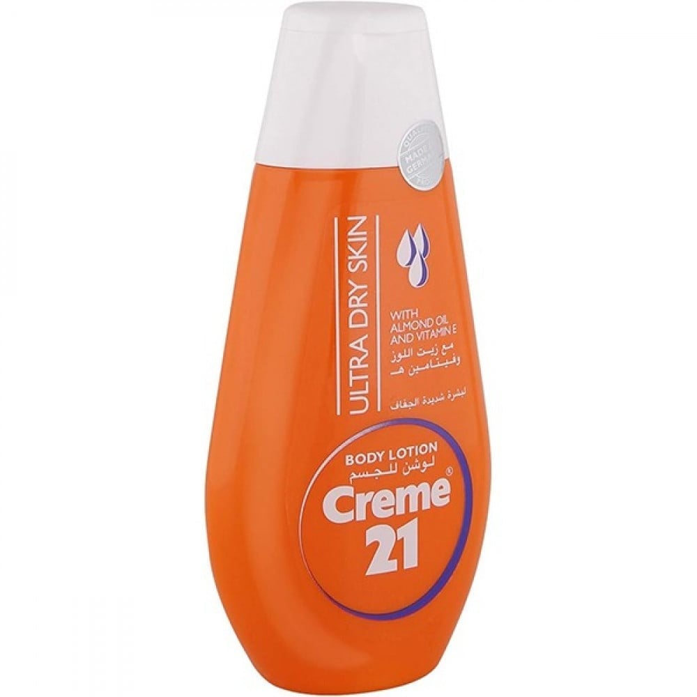 كريم 21 لوشن للجسم مع زيت اللوز وفيتامين هــ لبشرة شديدة الجفاف 250 مل