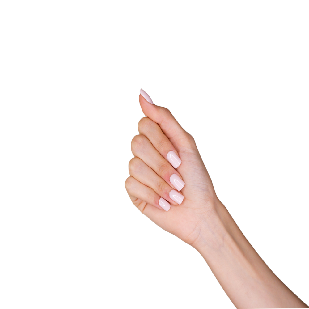 لوكا اظافر صناعية شكل طبيعي لون مارشيميلو N8