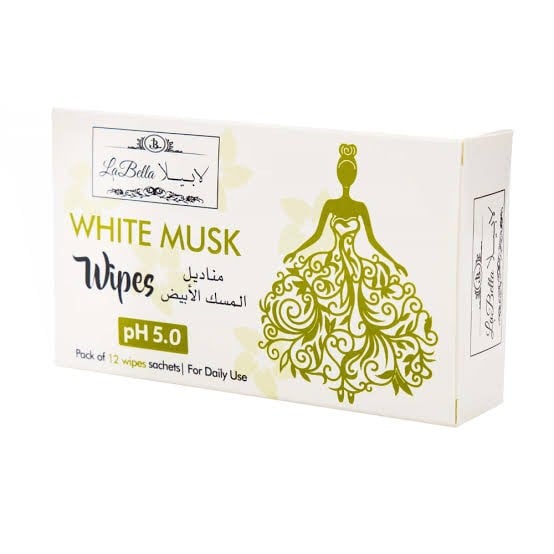 لابيلا مناديل المسك الابيض 12 منديل