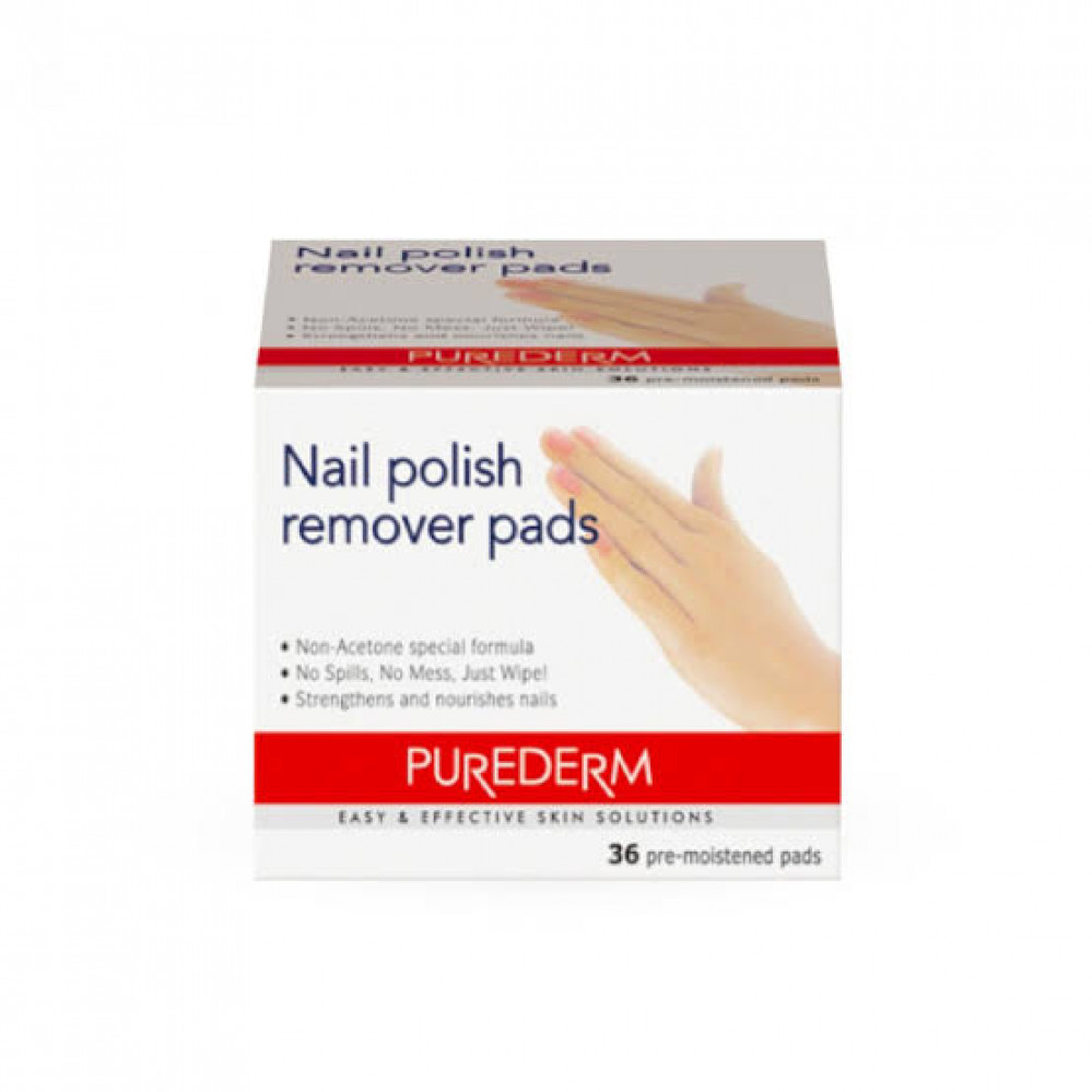 بيورديرم مناديل ازالة طلاء الاظافر 36 منديل