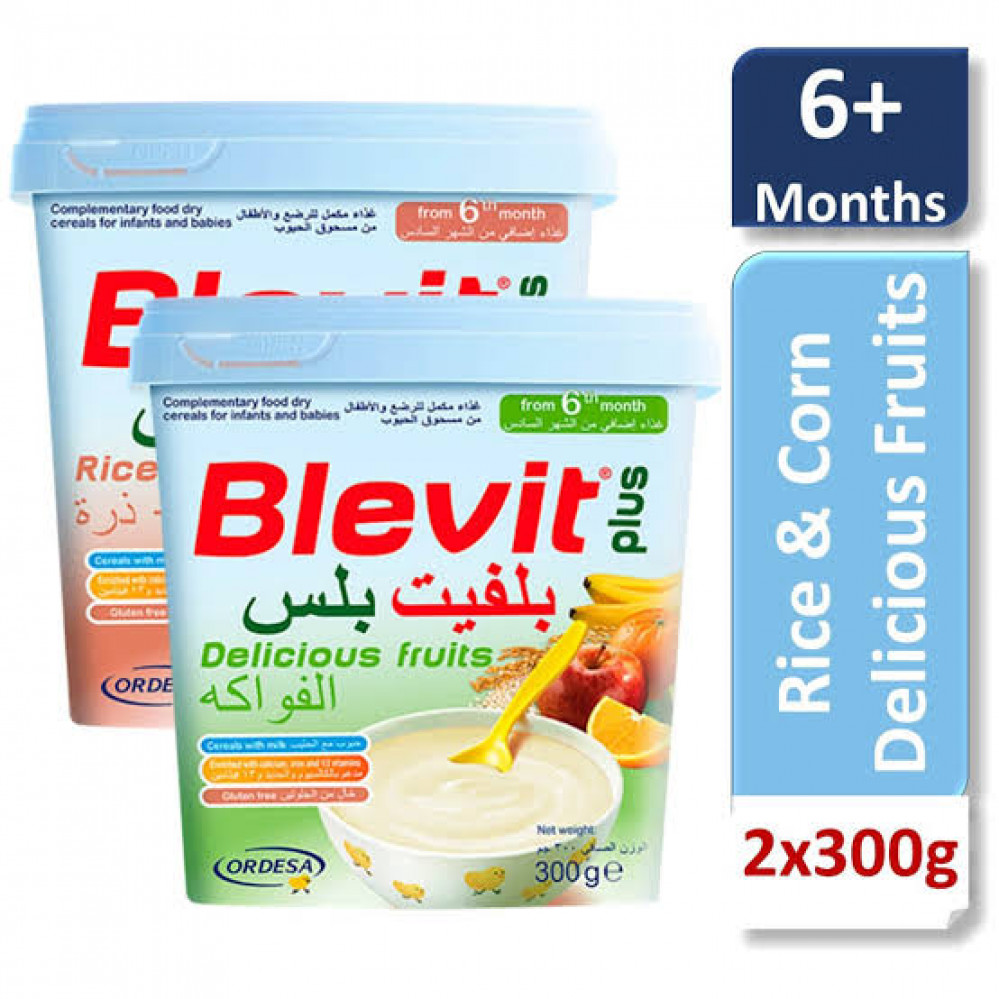 بلفيت طعام اطفال الفواكة + ارز مع ذرة 300 جم