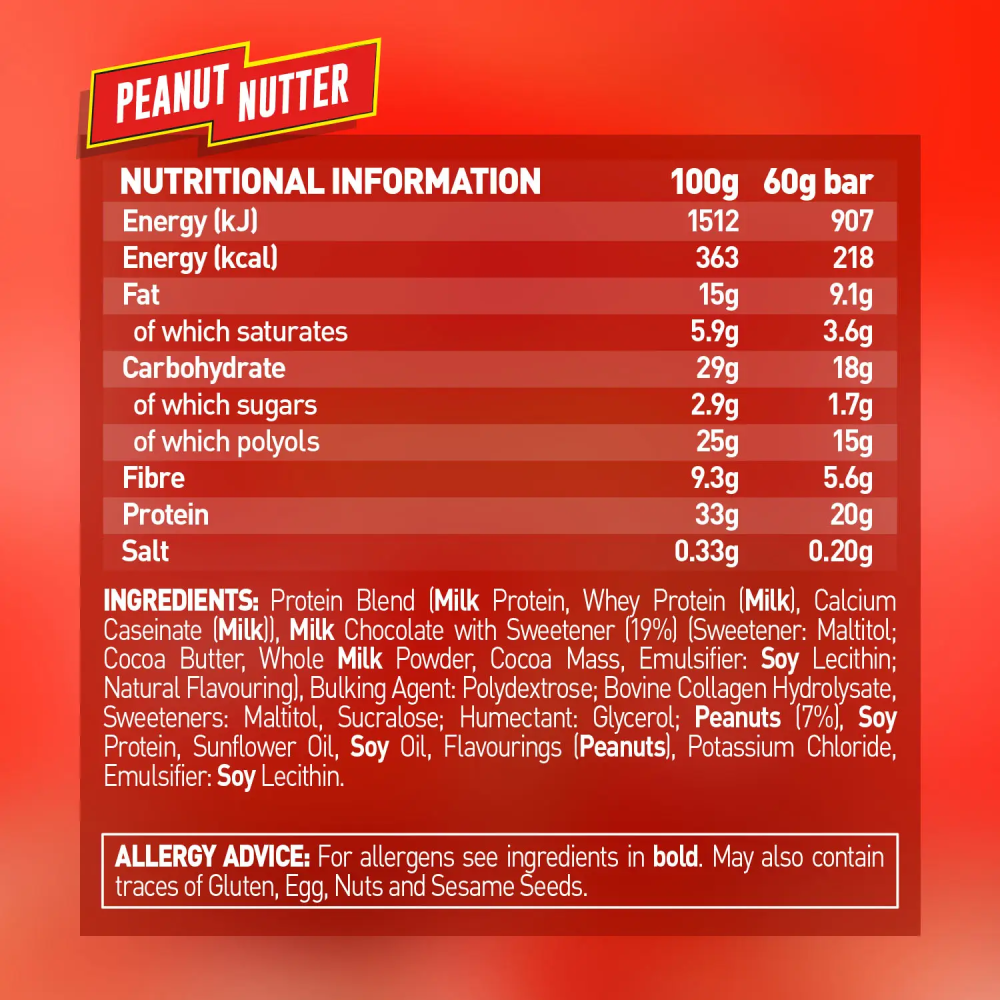 غريناد بار بروتين شوكلاته بالفول السوداني 60جم