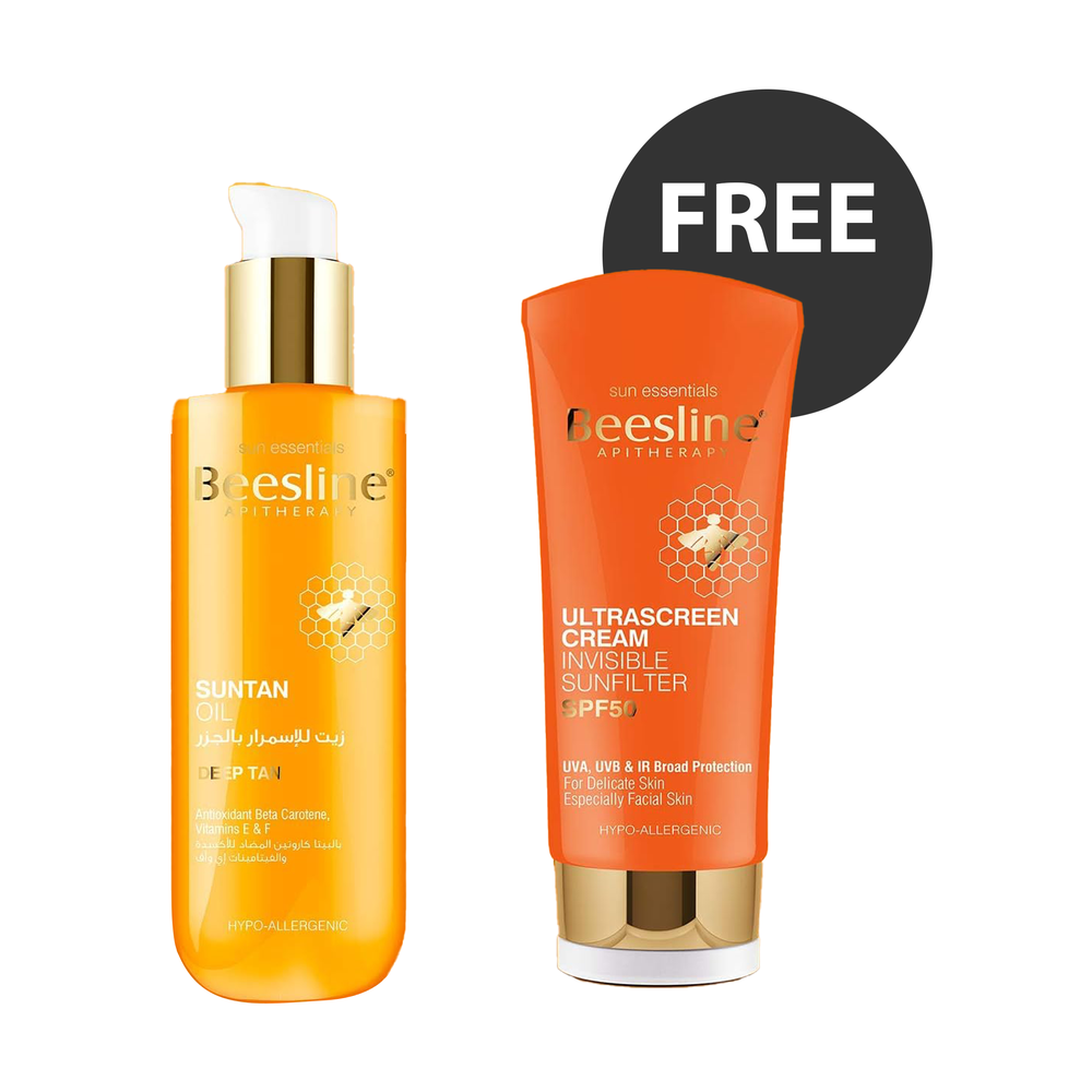 بيزلين زيت الاسمرار بالجزر + واقي شمس SPF 50 مجانا