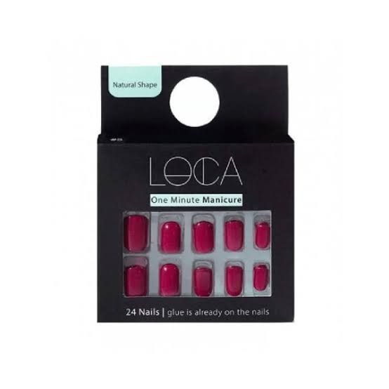 لوكا اظافر صناعية لون وردى غامق 5