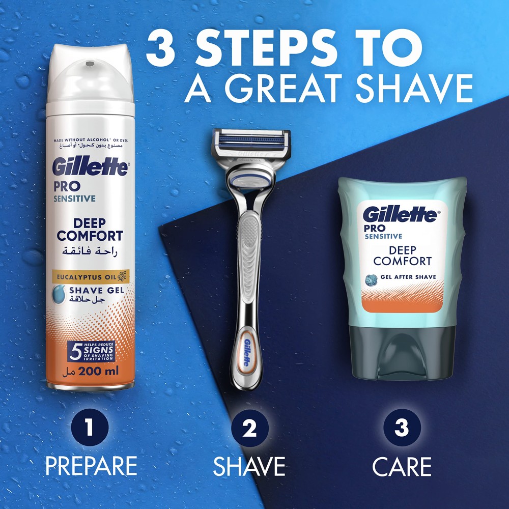 جيليت جل حلاقة برو كمفورت للبشرة الحساسة 200 مل