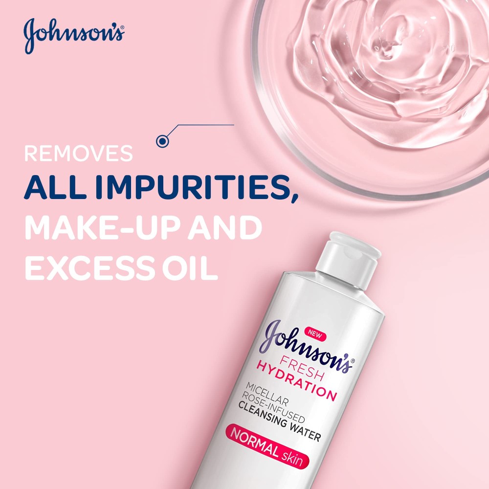 جونسون ماء ميسيلار المنظف الغنى بماء الورد للبشرة العادية 400 مل