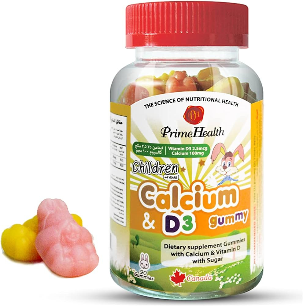 برايم هيلثي فيتامينات اطفال كالسيوم مع فيتامين د 90 جامي