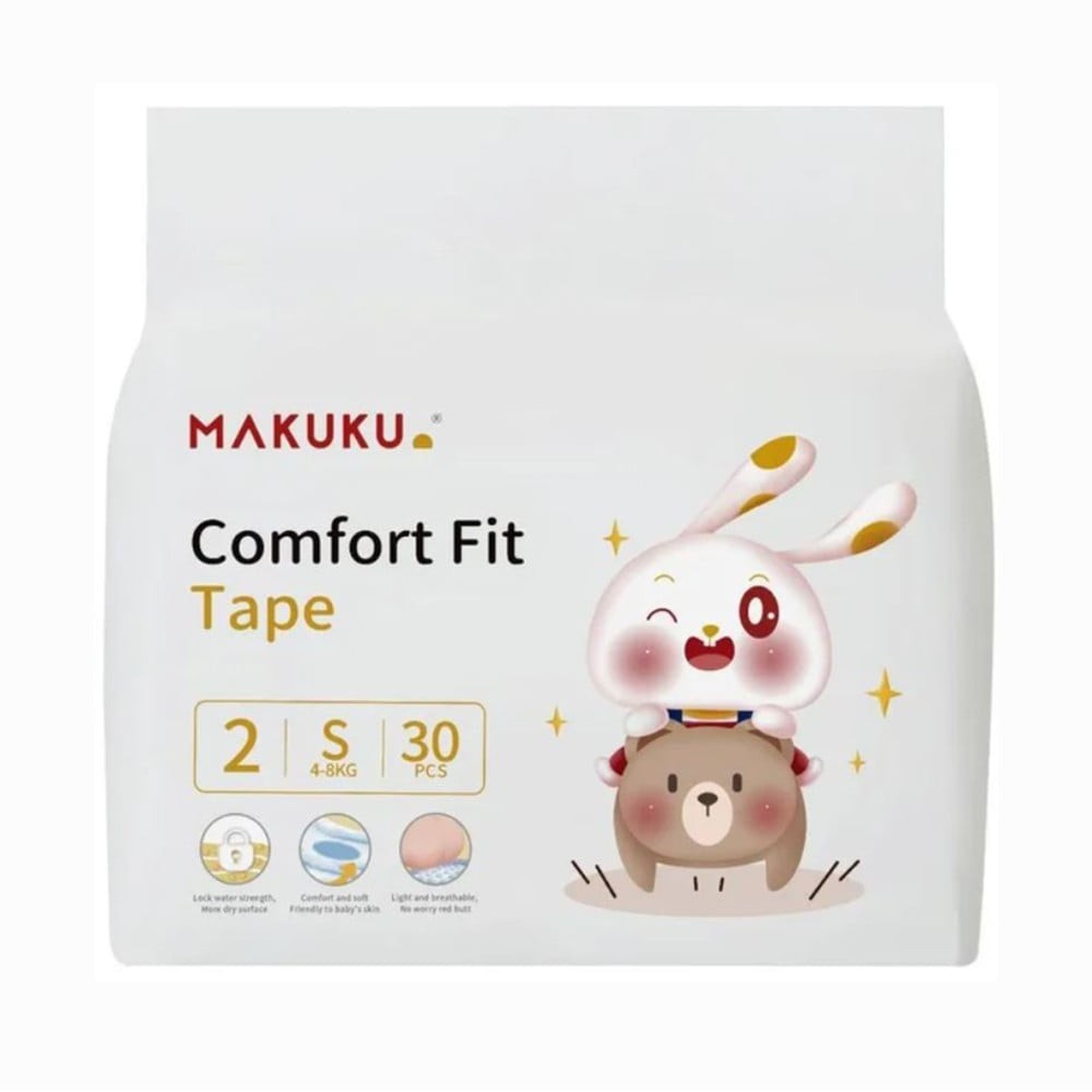 ماكوكو كمفورت فيت حفايض للاطفال مقاس (2) 30 حفاض