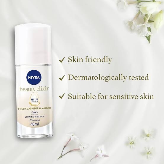 نيفيا مزيل عرق رول اون مضاد التعرق بيوتى الكسير برائحة الياسمين والعنبر 40 مل