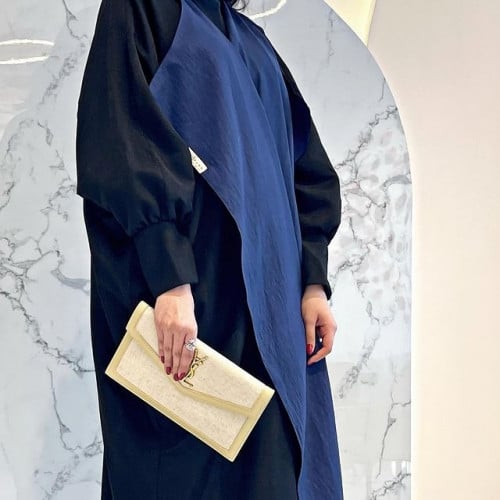 عبايه دبل فيس اسود xكحلي