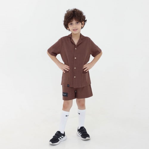 Linen shirt and shorts