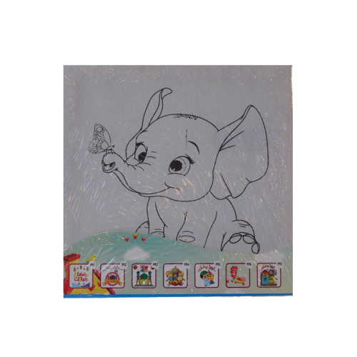 لوحة قماش مع الوان للتلوين للأطفال