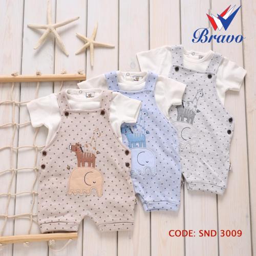 طقم تيشيرت ودنغري صيفي - SND3009
