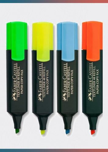 أقلام تظهير (4 ألوان)