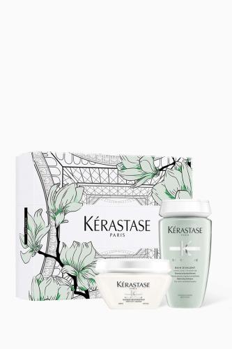 كيراستاس مجموعة هدايا ديفالون للشعر وفروة الرأس الدهنية والحساسة