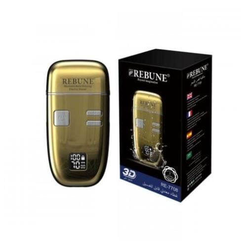 ريبون ماكينة حلاقة وتنعيم الشعر قابلة للشحن لون ذهبي RE-7708