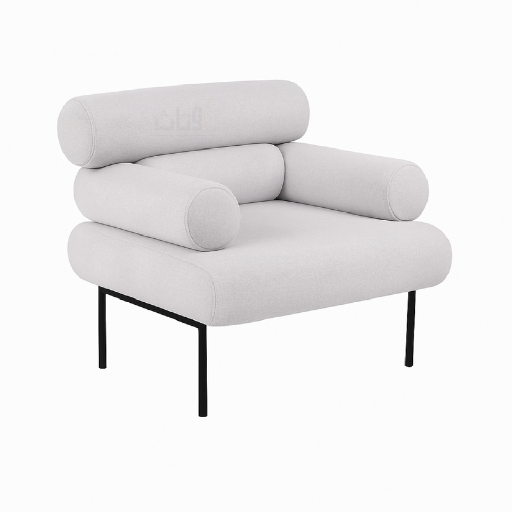 كرسي مفرد عصري بلون بيج