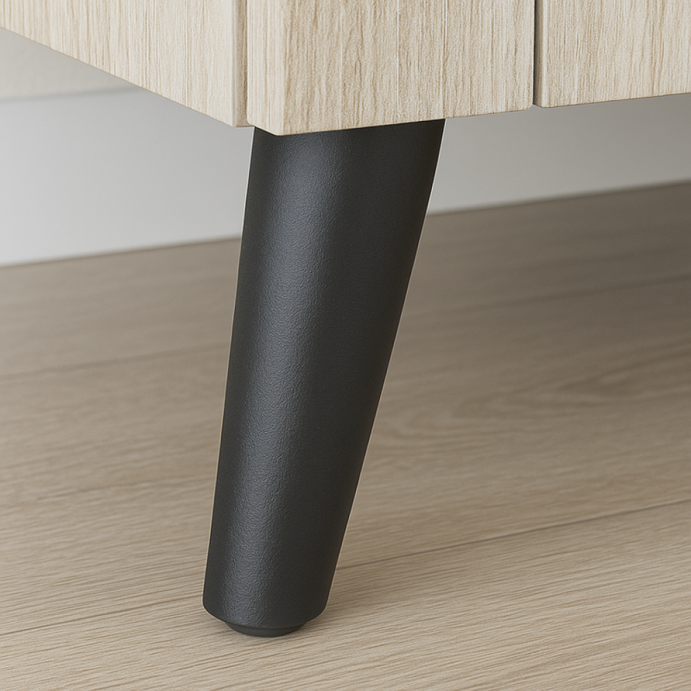 خزانة أحذية خشب صلب بثلاثة أبواب – لون بيج – تصميم حديث