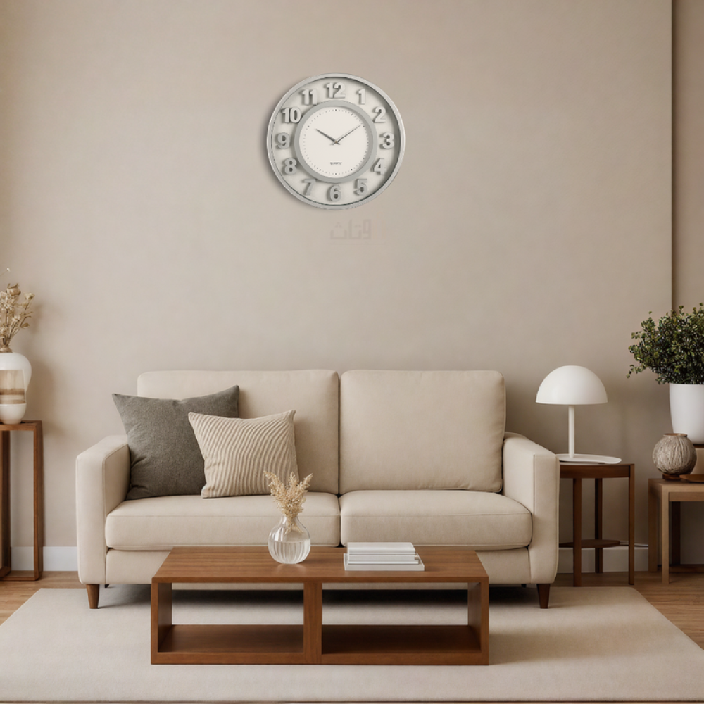 ساعة حائط ديكور عصرية  تصميم دائري فخم