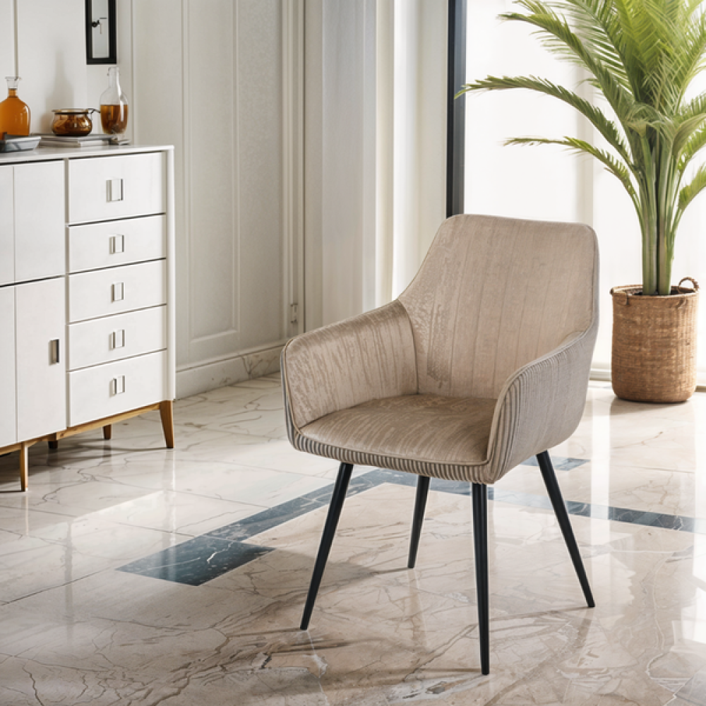 كرسي مفرد مميز لون بني فاتح