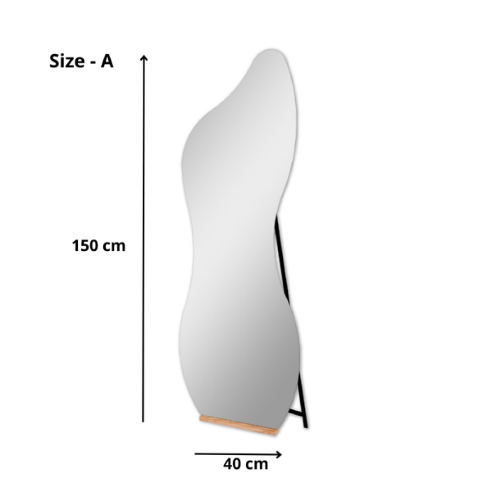 مرايا أرضية أنيقة بتصميم متعرج 150cm
