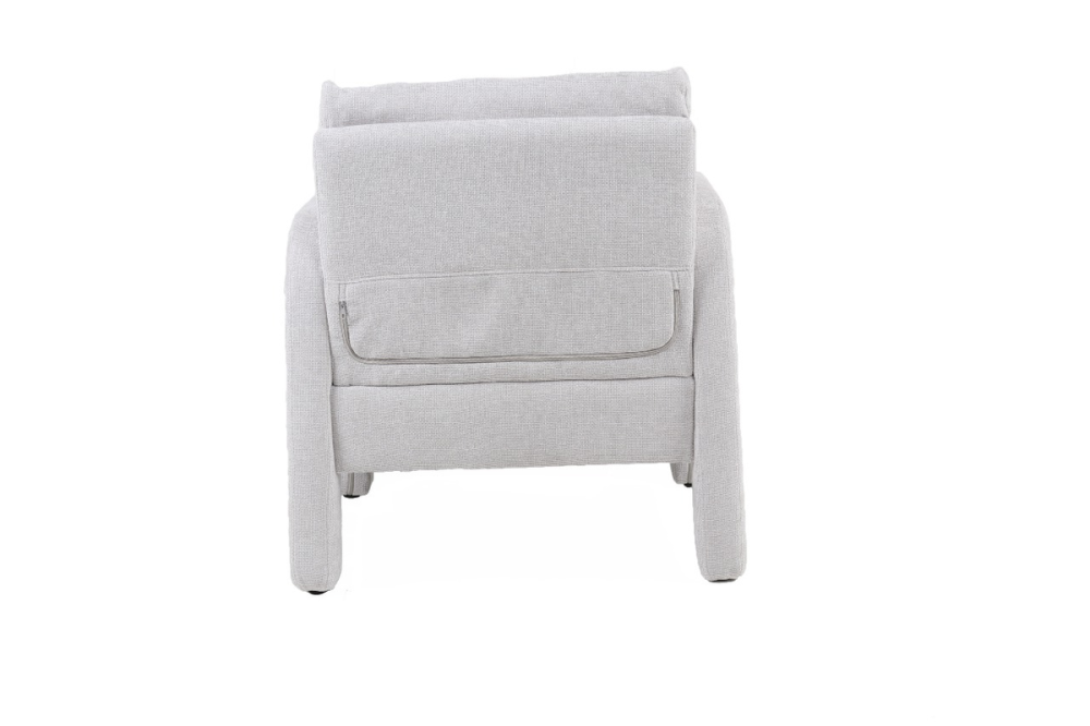 كرسي داخلي رمادي فاتح بتصميم مريح