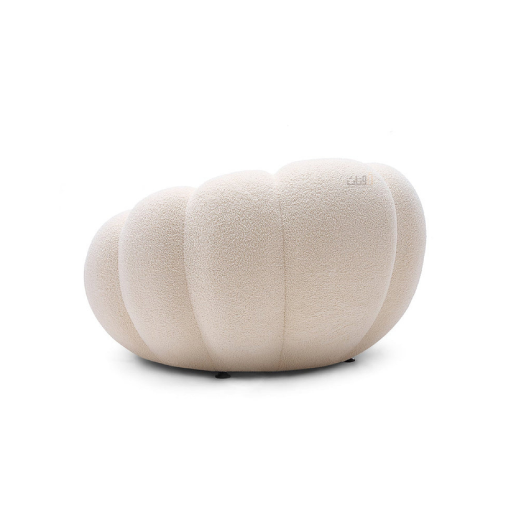 كرسي مريح بتصميم عصري - بيج