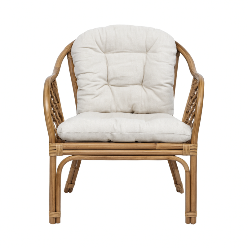 طقم جلسة خشبي بلون بني وأوف وايت بتفاصيل هندية فاخرة