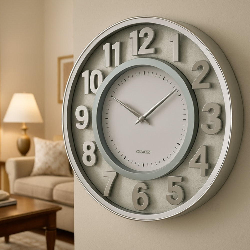 ساعة حائط ديكور عصرية – تصميم دائري فخم