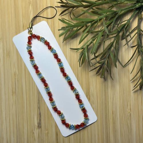 تعليقة جوال - احمر وسماوي