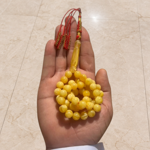 سبحة بكلايت صفراء كركوشة حمراء