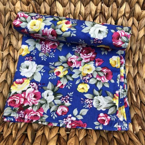 مفرش صينية - ازرق مشجر