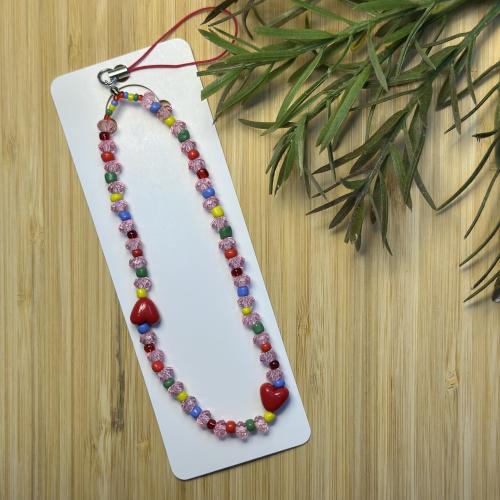 تعليقة جوال - ملون وردي