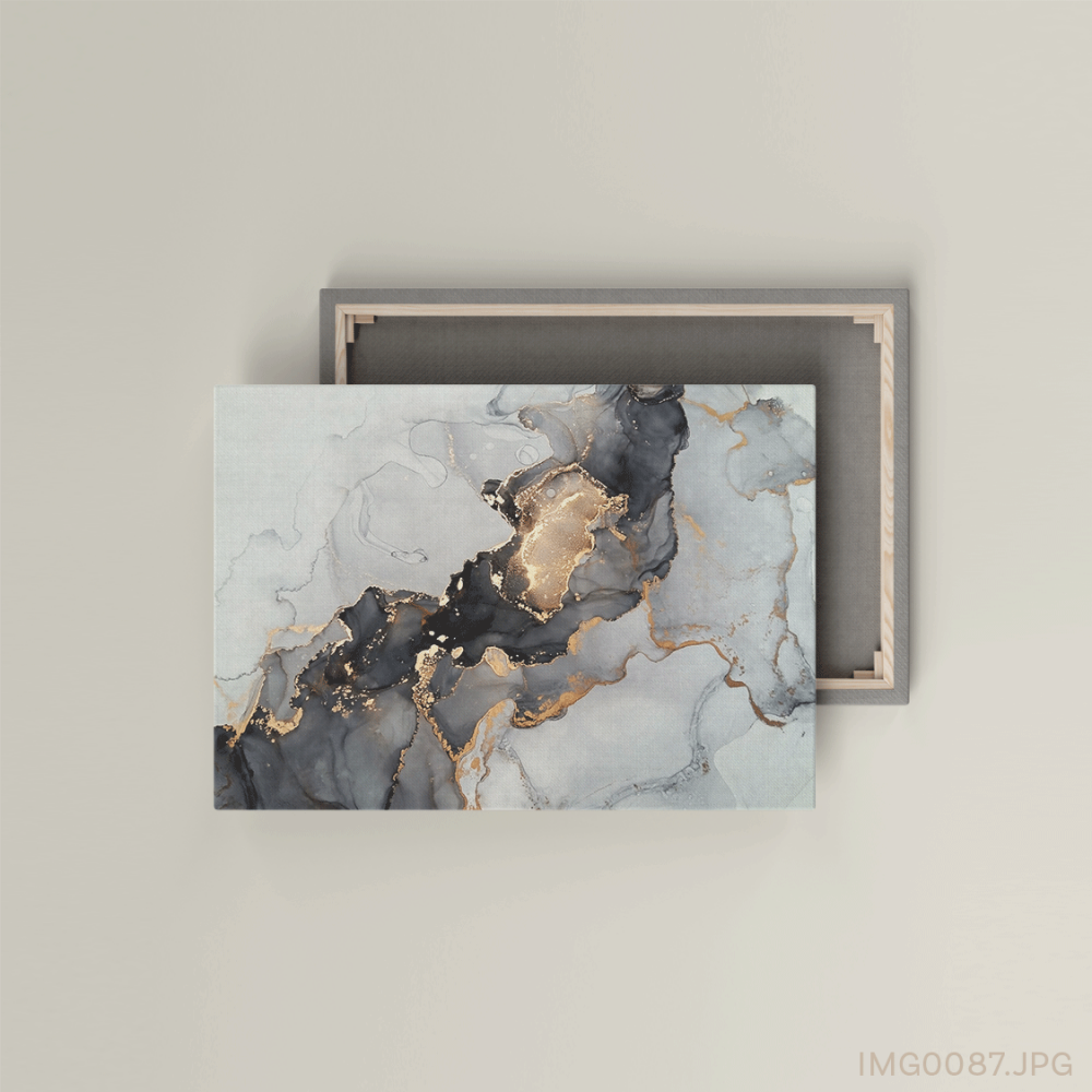 Metallic Charcoal with Gold Print - (W-IMG0087)