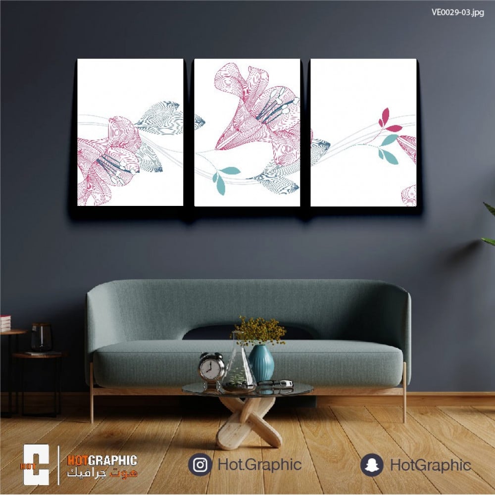 Hibiscus and Emerald Flowers - (VE0029)