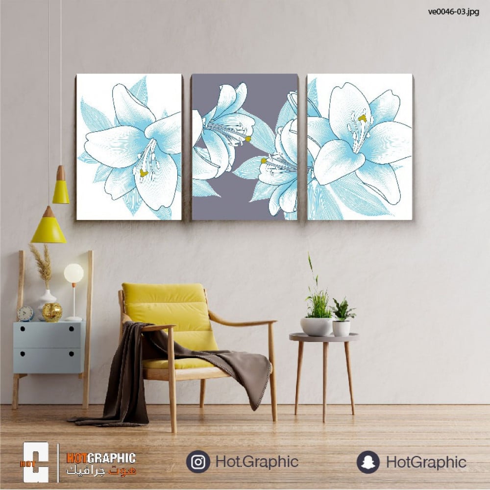 Sky Blue Flowers - (VE0046)