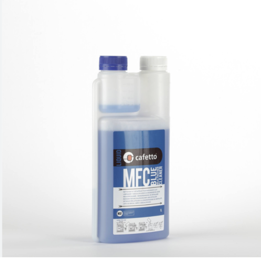 سائل ازرق تنظيف مكينة اسبريسو كافيتو 1 لتر | Cafetto MFC Blue Bottle Milk Frother Cleaner 1L