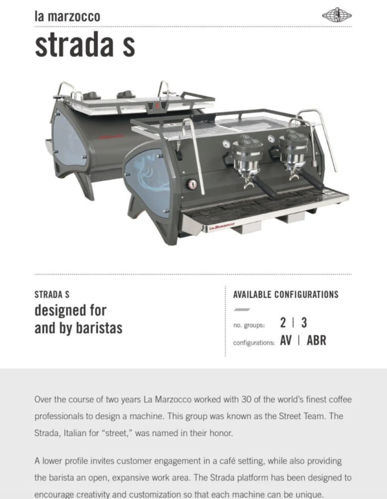 ماكينة لامرزوكو استرادا اس & اكس | Strada S AV & X 2&3 gr - La Marzocco