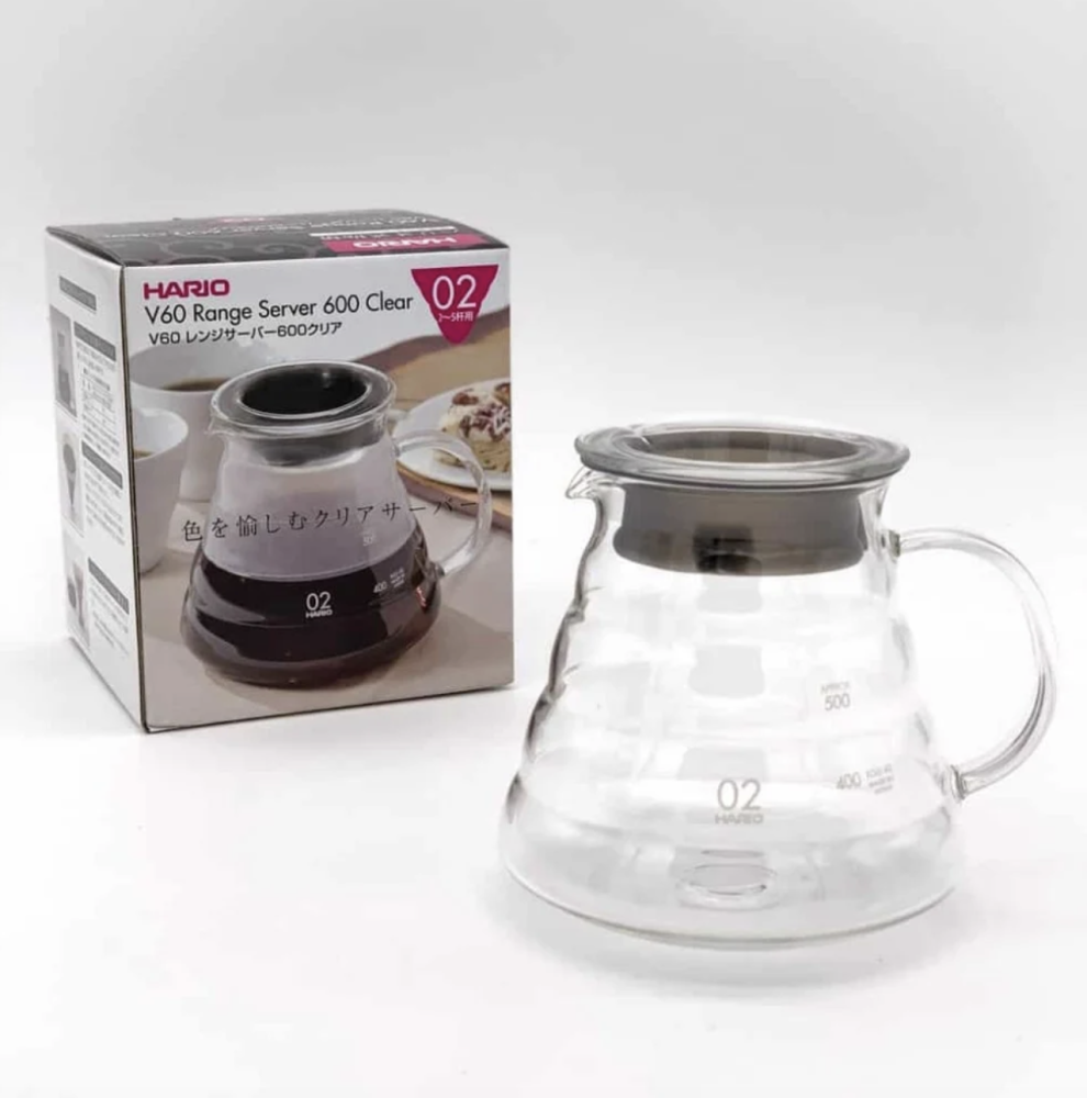 سيرفر V60 زجاج من هاريو بعدة مقاسات